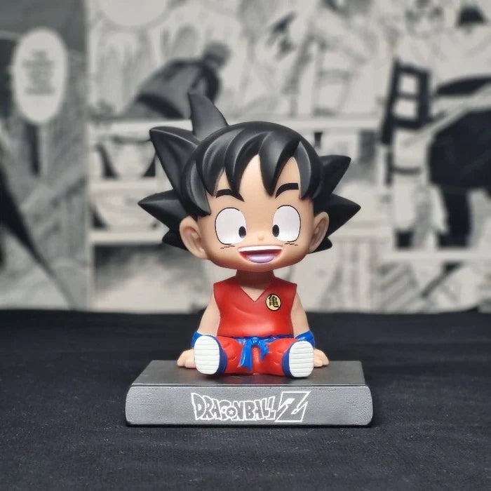 DBZ Goku Bobblehead with Mobile Holder (14.5 cm) | Car & Desk Anime Accessory - Senzo.in