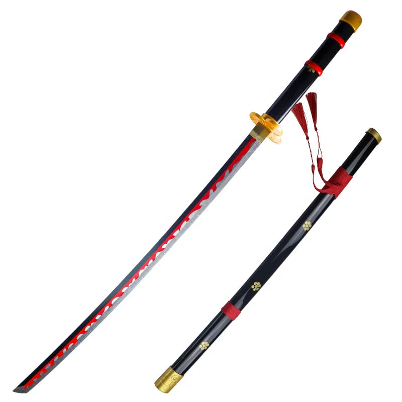 Roronoa Zoro Enma Katana | Black Wooden Blade | 104 cm | One Piece Cosplay Sword - Senzo.in