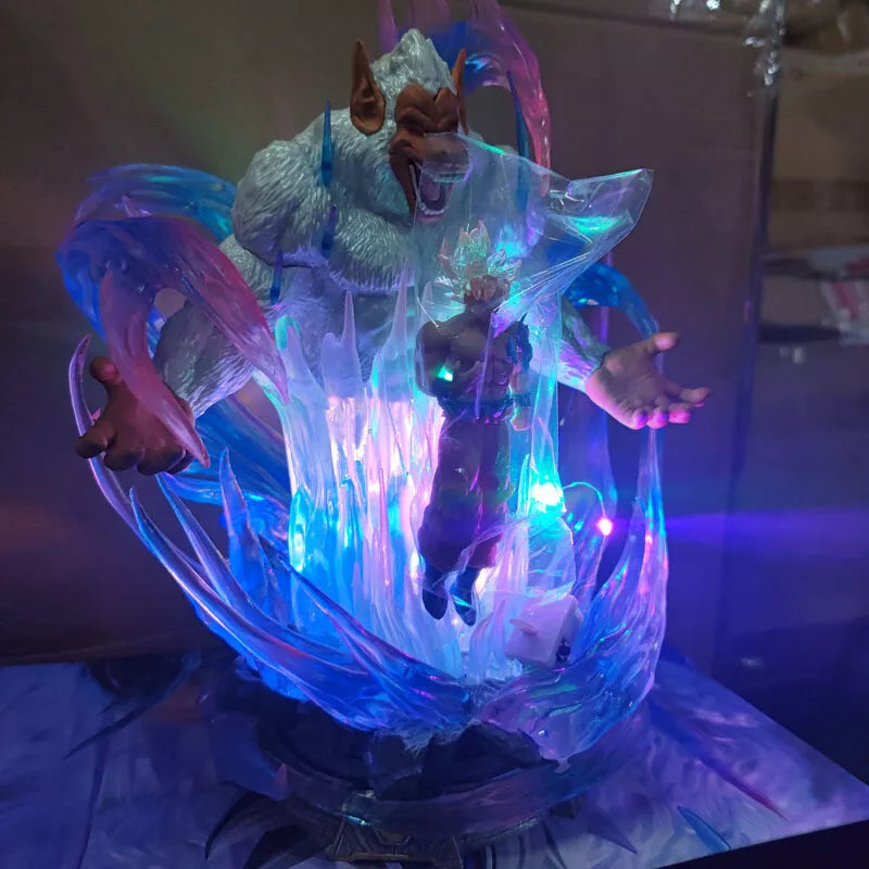 DBZ Ultra Instinct Goku Ape LED Figure (33 cm) | PVC Premium Collectible - Senzo.in