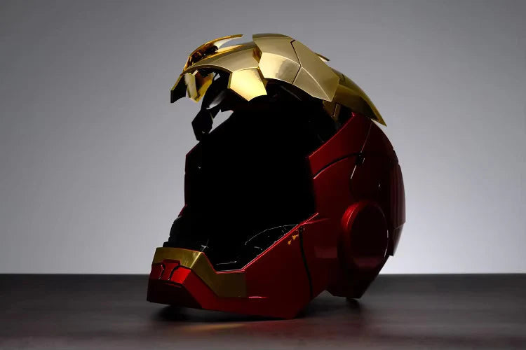 Iron Man Voice-Controlled Helmet | Touch Sensor | Sound & LED Lights | Adjustable Fit Cosplay Mask - Senzo.in