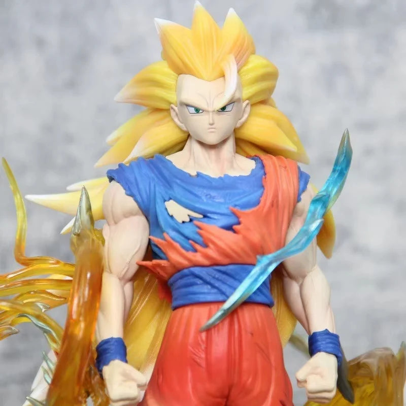 Dragon Ball Z Goku SSJ3 Action Figure (2 Heads) | 43 cm | Premium Burst Edition - Senzo.in