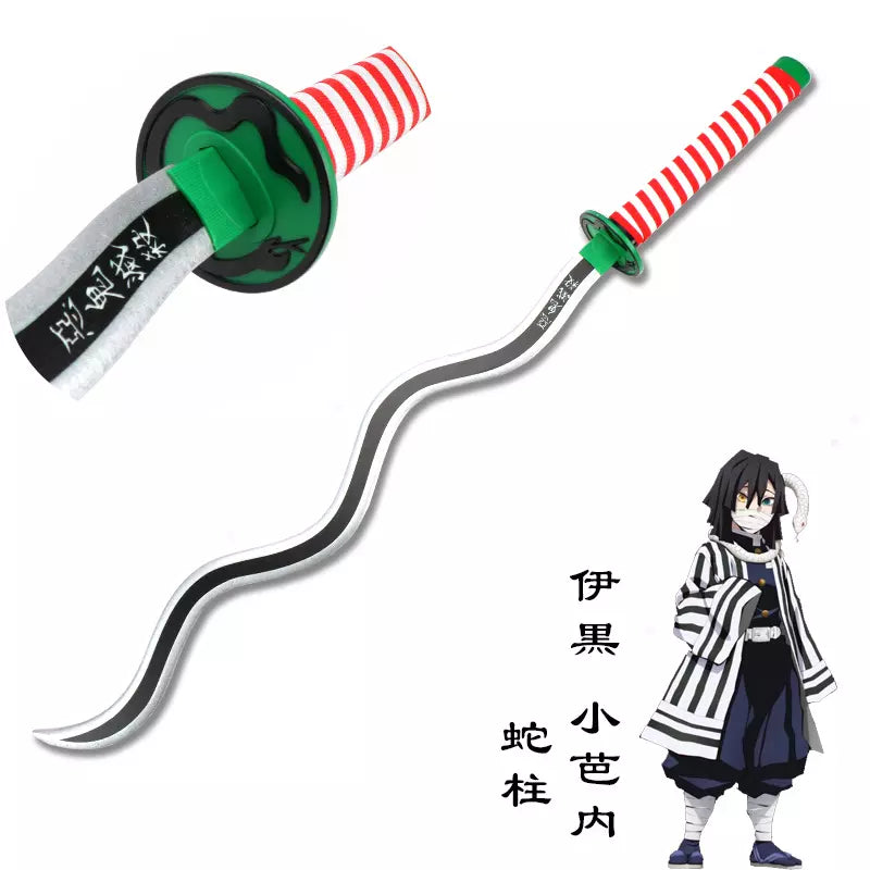 Obanai Iguro Nichirin Katana | Wooden Blade | 95 cm | Demon Slayer Cosplay Sword - Senzo.in