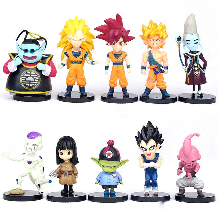 Dragon Ball Z Mini Action Figures Set (10 Pcs, 7 cm) | PVC Collectible Pack - Senzo.in