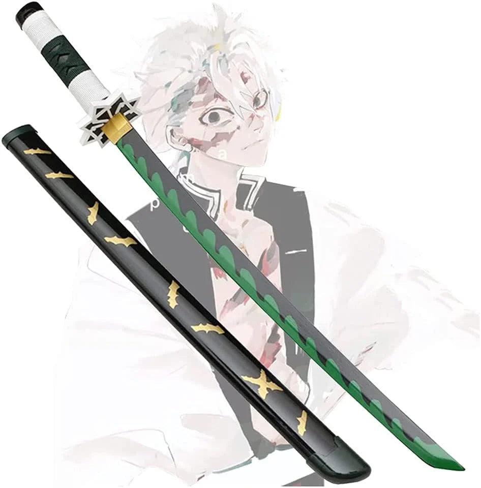 Sanemi Shinazugawa Nichirin Katana | Wooden Blade | 104 cm | Demon Slayer Cosplay Sword - Senzo.in