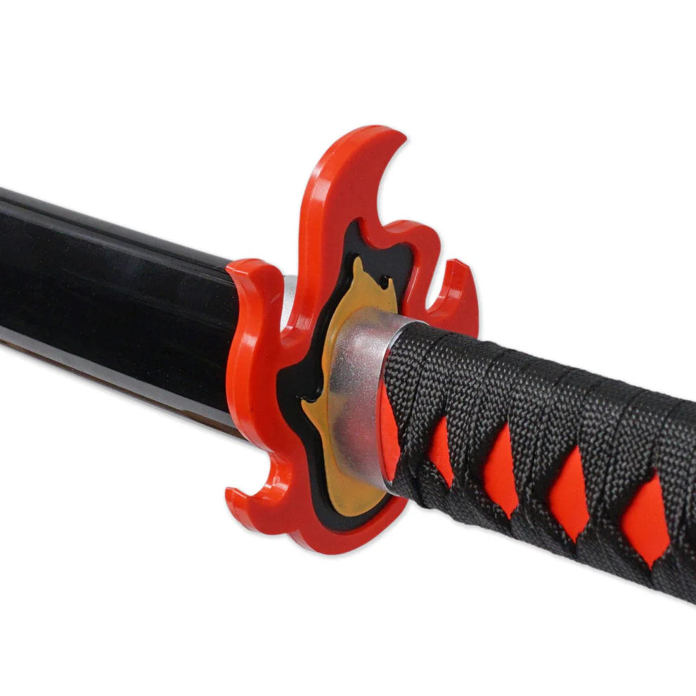 Tanjiro Kamado Flame Nichirin Katana | Wooden Blade | 104 cm | Demon Slayer Cosplay Sword - Senzo.in