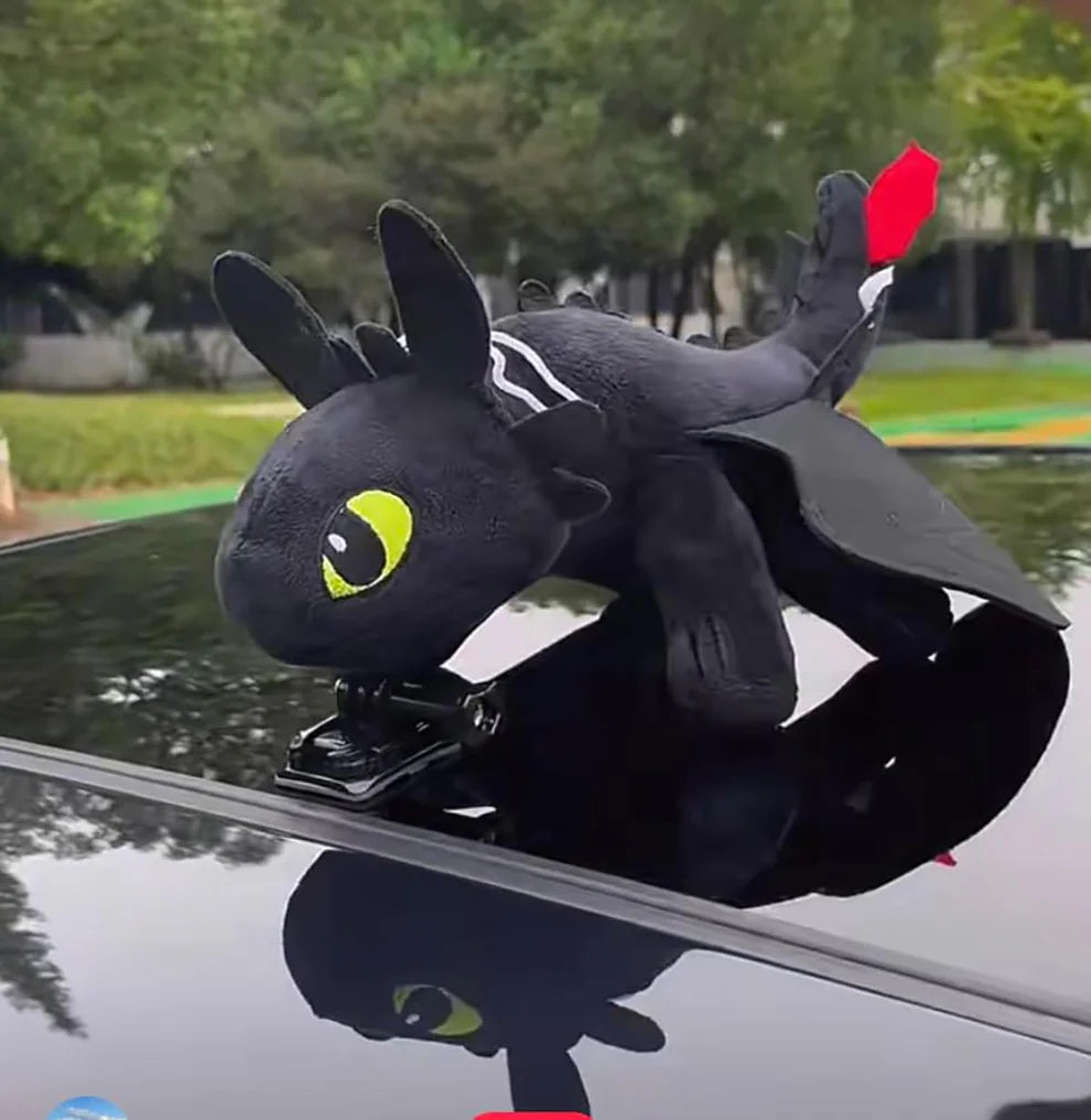 Toothless Night Fury Dragon Toy (20 cm) | Car Dashboard Decor | How to Train Your Dragon Collectible - Senzo.in