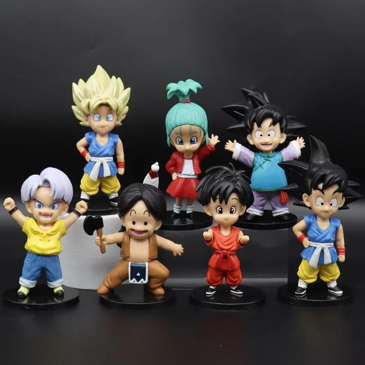 Dragon Ball Z Childhood Version 7-Piece Action Figure Set (10cm) | PVC Anime Collectibles - Senzo.in