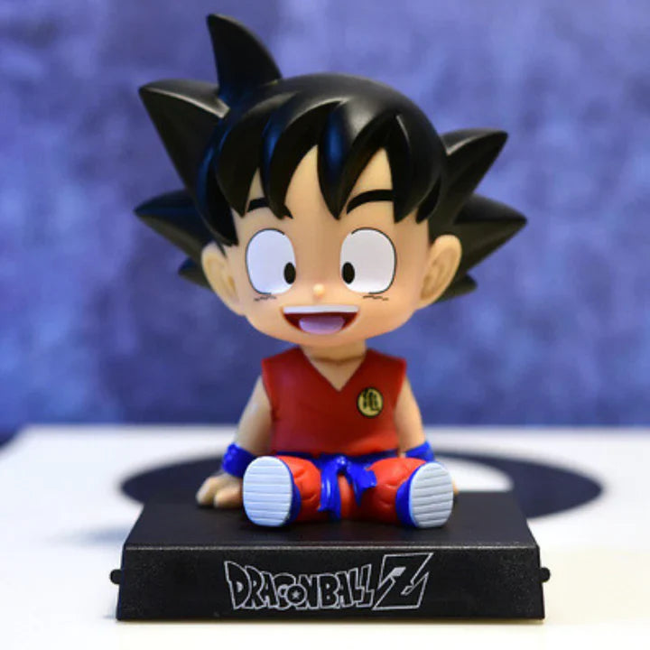DBZ Goku Bobblehead with Mobile Holder (14.5 cm) | Car & Desk Anime Accessory - Senzo.in