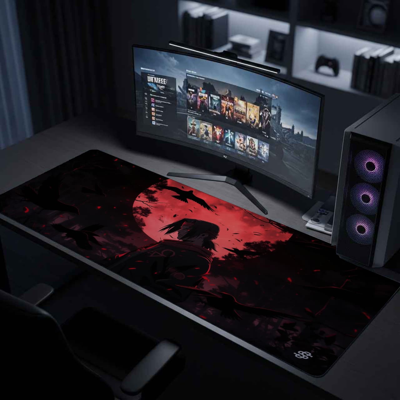 Senzo Itachi Uchiha Desk Mat | Shadow Akatsuki Gaming Pad - Senzo.in