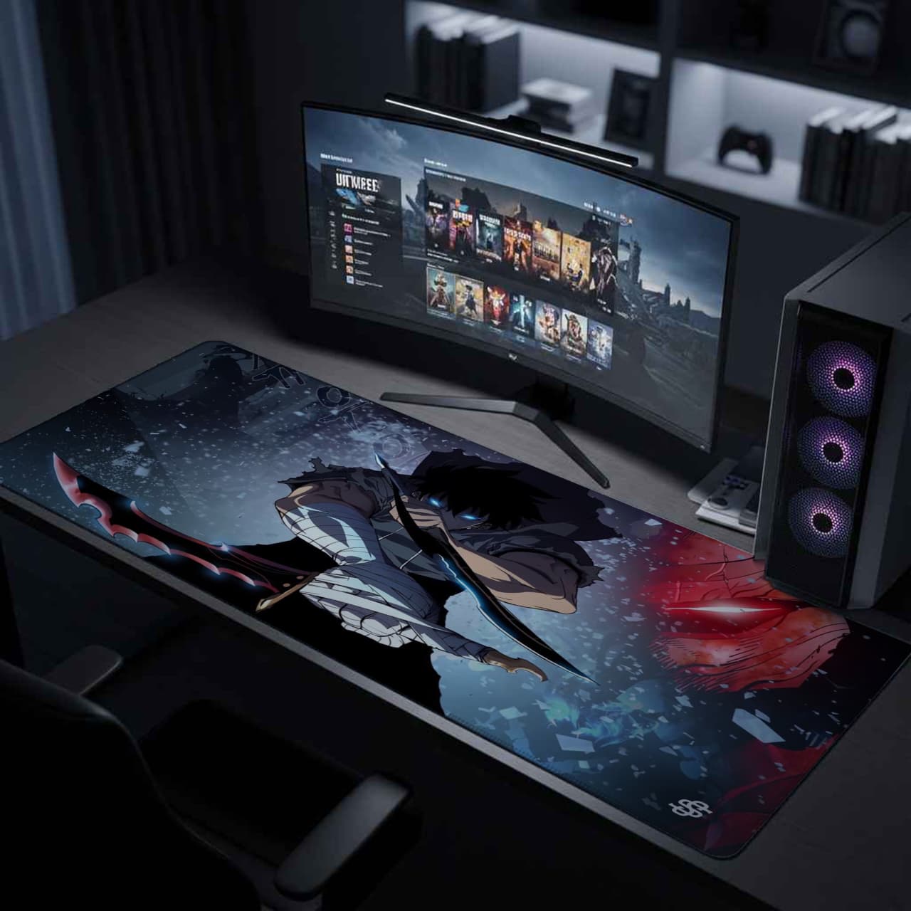 Senzo Shadow Monarch Desk Mat | Dark Aura Gaming Pad - Senzo.in