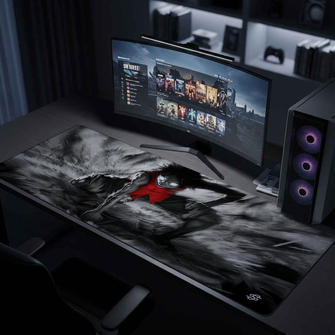 Senzo Luffy Dark Aura Desk Mat | Anime Gaming Pad - Senzo.in