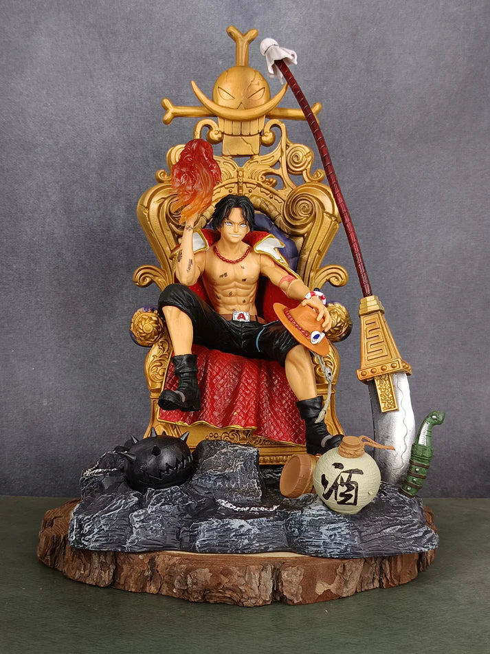 Portgas D. Ace Sitting on Throne Action Figure (35 CM | PVC) - Senzo.in