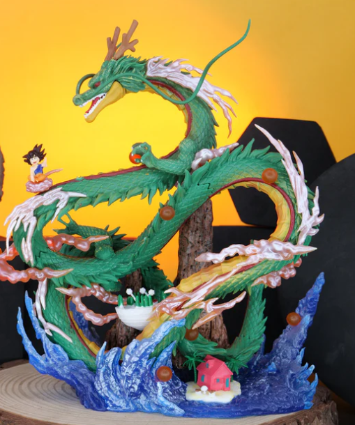 Dragon Ball Z Shenron with Goku Wish Action Figure (23 cm) | Premium PVC Anime Collectible - Senzo.in