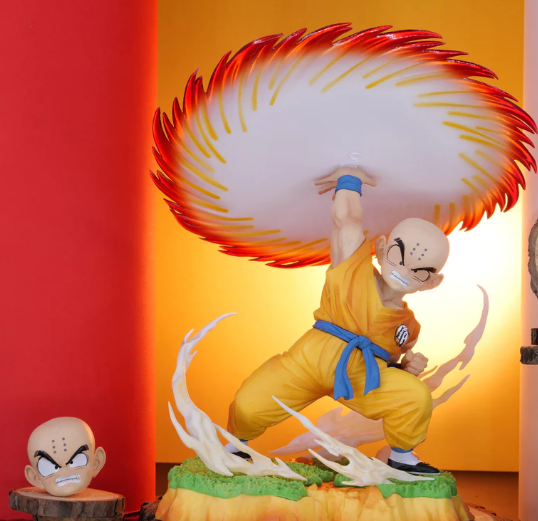 Dragon Ball Z Krillin Destructo Disc Action Figure | 26 cm | PVC Anime Collectible Statue - Senzo.in