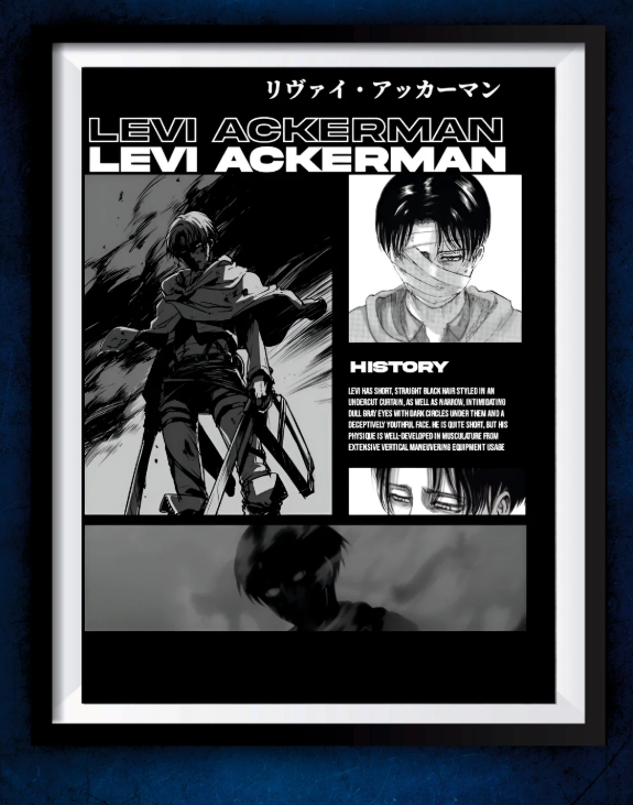 Senzo Levi Ackerman Poster Set (Pack of 2) - Senzo.in