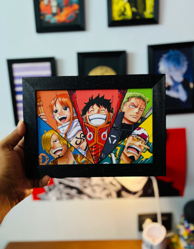 Senzo Luffy Crew Glitter Frame Poster - Senzo.in