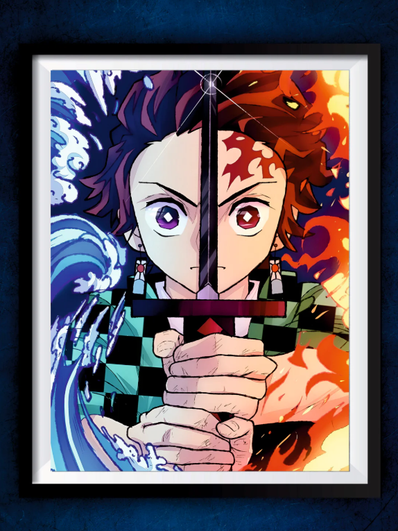 Senzo Tanjiro Demon Slayer Poster Set (Pack of 2) - Senzo.in