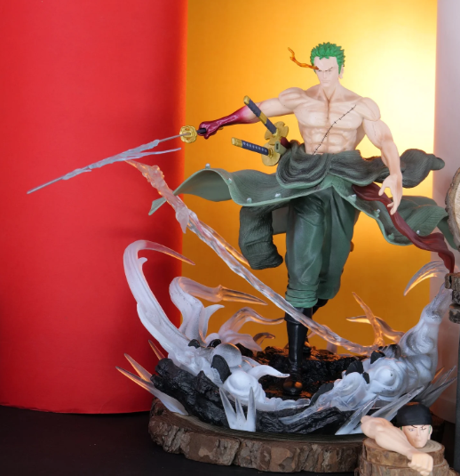 Roronoa Zoro Double Head Action Figure – White Base (28 CM) - Senzo.in