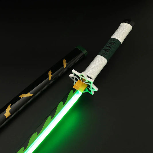 Anime LED Katana – Sanemi Shinazugawa Nichirin Sword | 108 cm | Full Tang Replica - Senzo.in