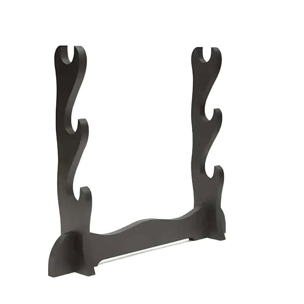 Premium Wooden Katana Stand | Black Finish | Detachable Display Holder - Senzo.in
