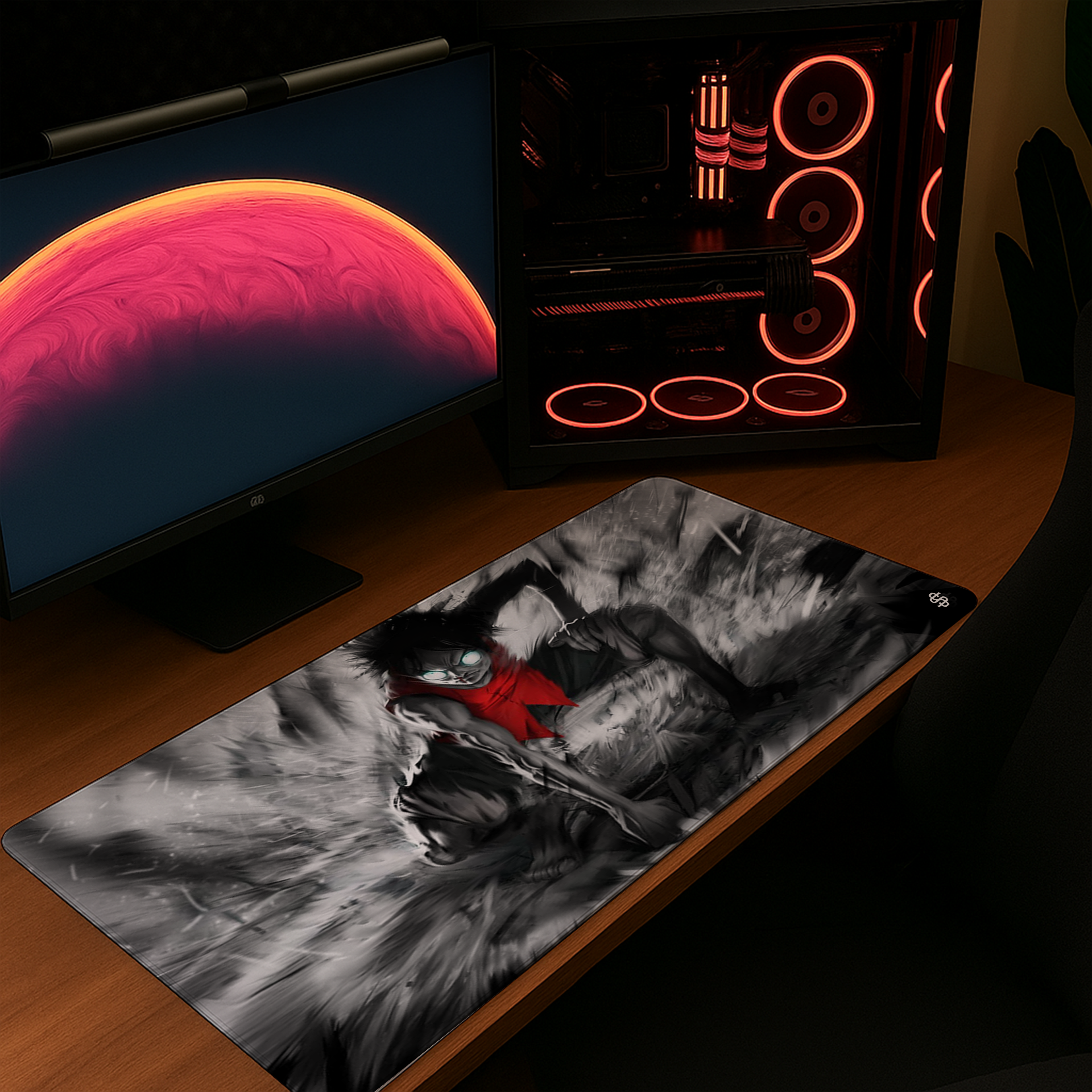 Senzo Luffy Dark Aura Desk Mat | Anime Gaming Pad - Senzo.in
