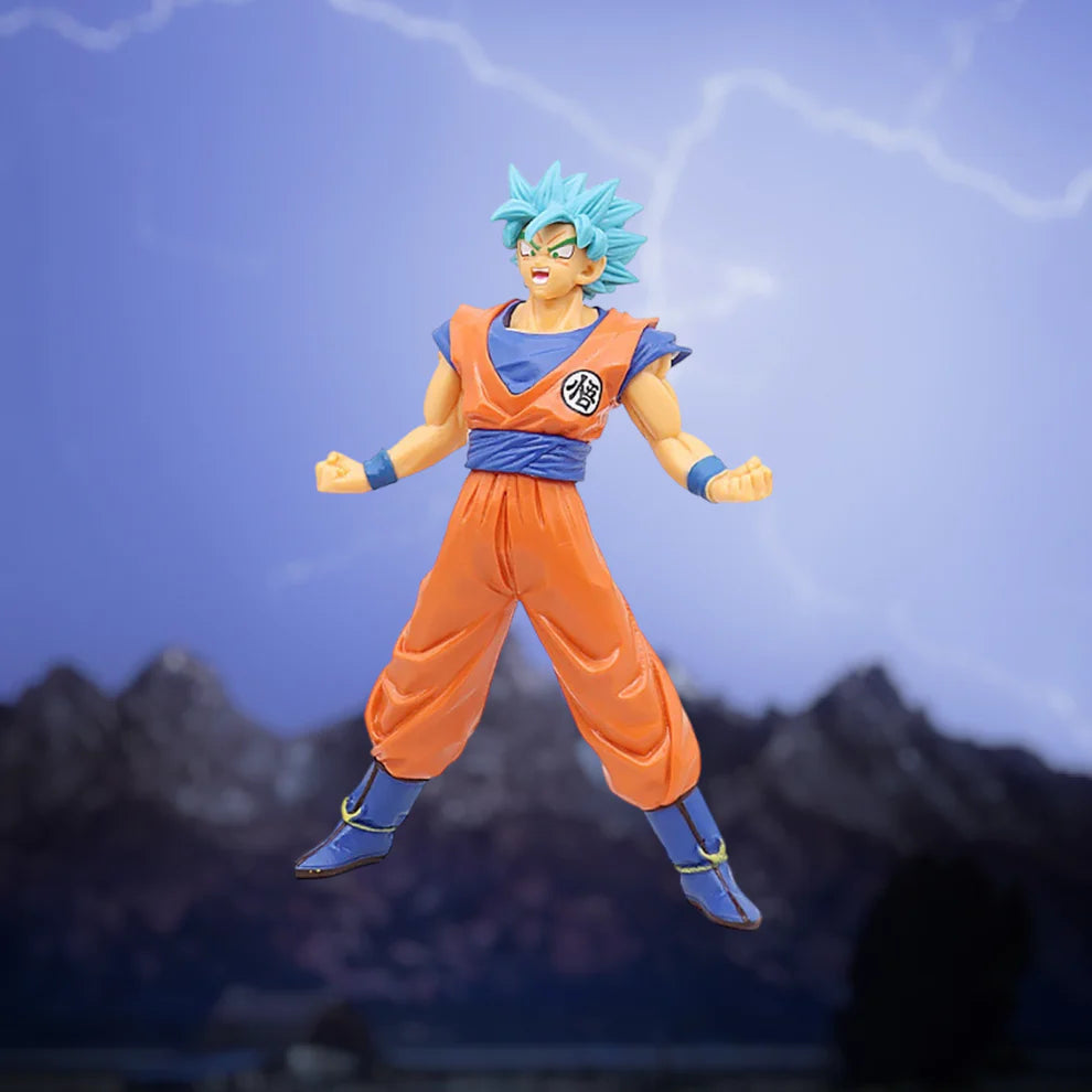 DBZ Super Saiyan Blue Goku Action Figure (16.5 cm) | Self Standing PVC Collectible - Senzo.in