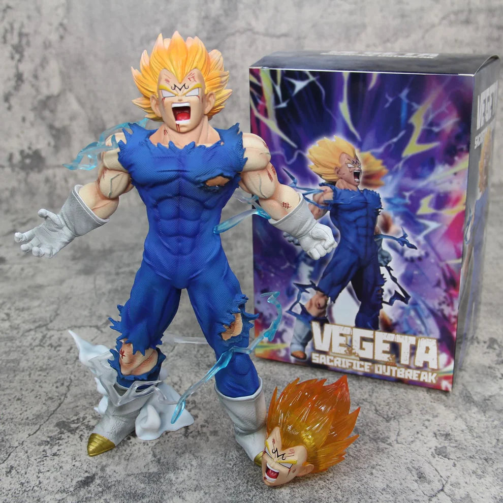 Dragon Ball Z Majin Vegeta Action Figure (27 cm) | Double Head Edition PVC Collectible - Senzo.in