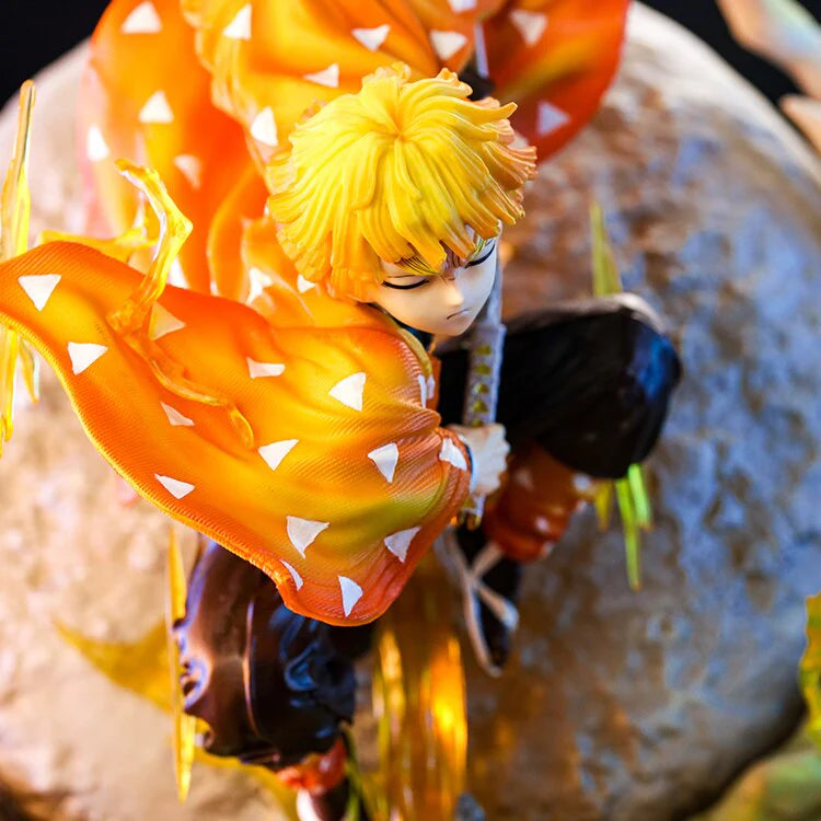 Demon Slayer Zenitsu Agatsuma Action Figure with Lights & Interchangeable Heads (51cm) - Senzo.in
