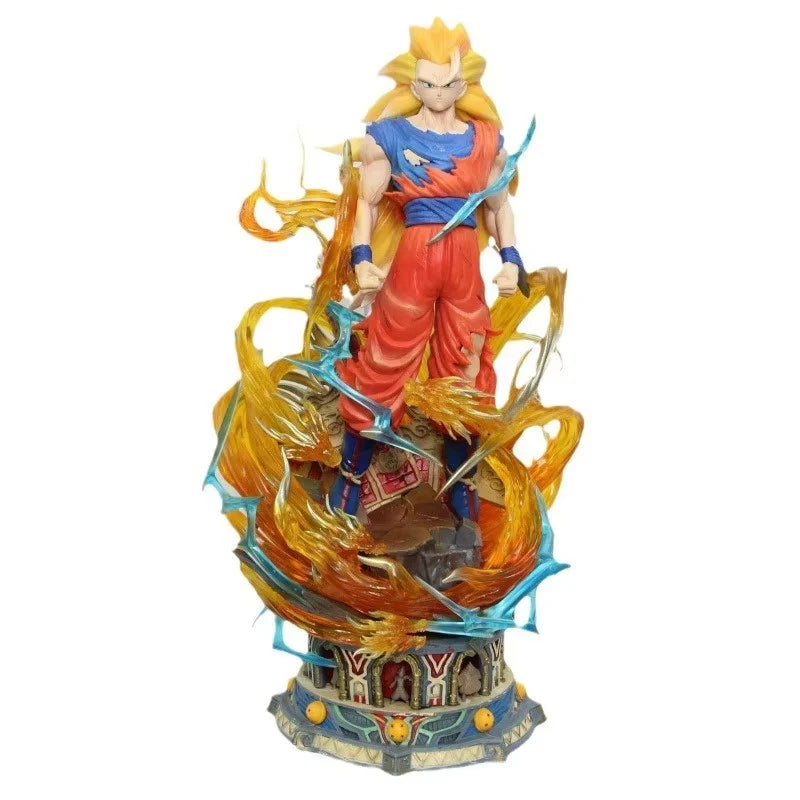 Dragon Ball Z Goku SSJ3 Action Figure (2 Heads) | 43 cm | Premium Burst Edition - Senzo.in