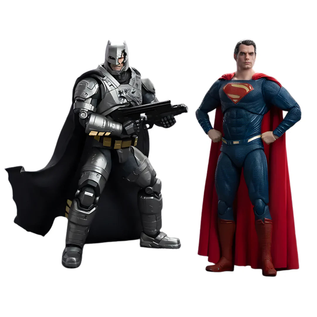 Dc Batman Vs Superman Deluxe Set - Armoued Batman And Superman 2 Pack Action Figure By Fondjoy - Senzo.in