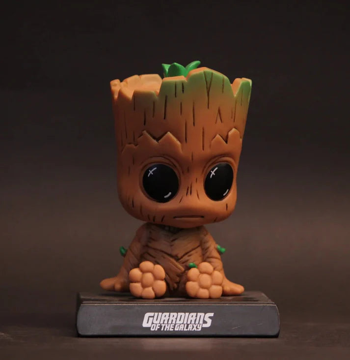 Dancing Groot Bobblehead Mobile Holder for Car & Desk | 14.5 cm - Senzo.in