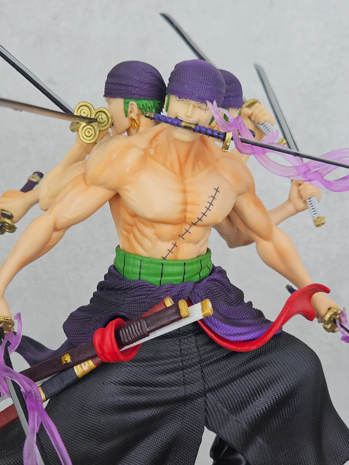 Roronoa Zoro 3-Face Asura Version Action Figure – 9 Swords (30 CM | PVC) - Senzo.in