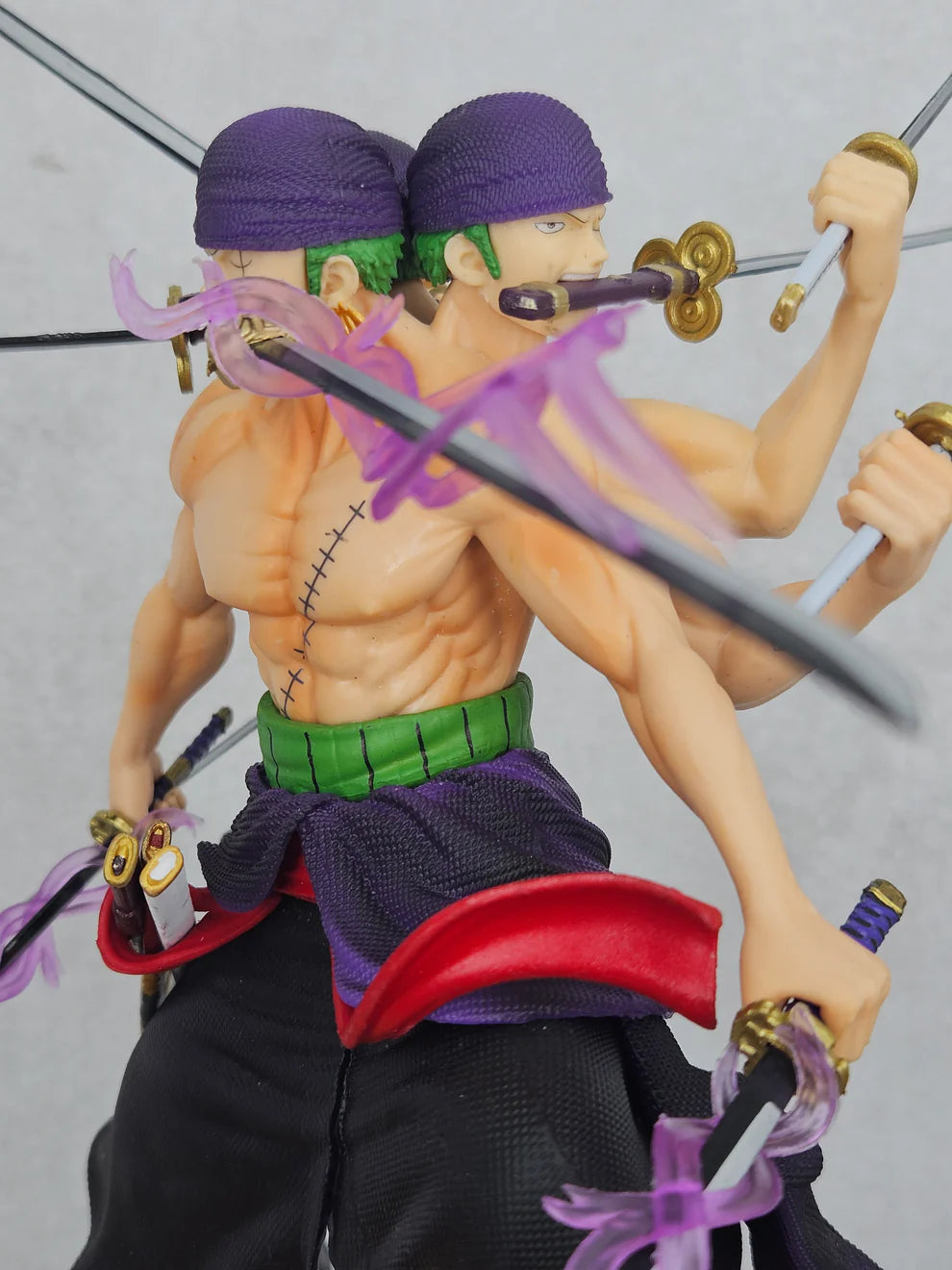 Roronoa Zoro 3-Face Asura Version Action Figure – 9 Swords (30 CM | PVC) - Senzo.in