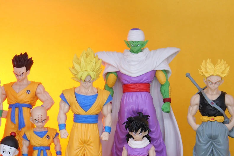Dragon Ball Z Infinite Z Warrior Set (9 Pcs) | Goku, Vegeta, Gohan, Piccolo & Trunks Figures | PVC Collectible Set - Senzo.in