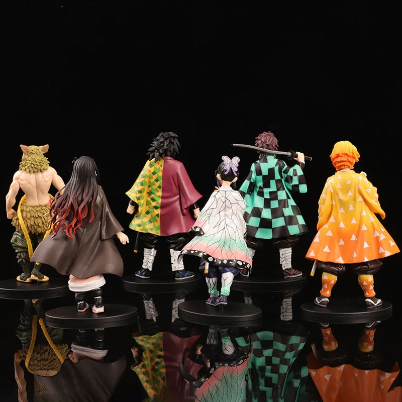 Demon Slayer 6pcs Character Action Figure Set (15cm) - Senzo.in