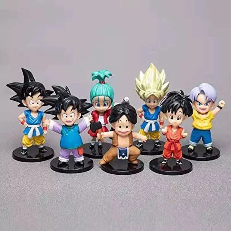 Dragon Ball Z Childhood Version 7-Piece Action Figure Set (10cm) | PVC Anime Collectibles - Senzo.in