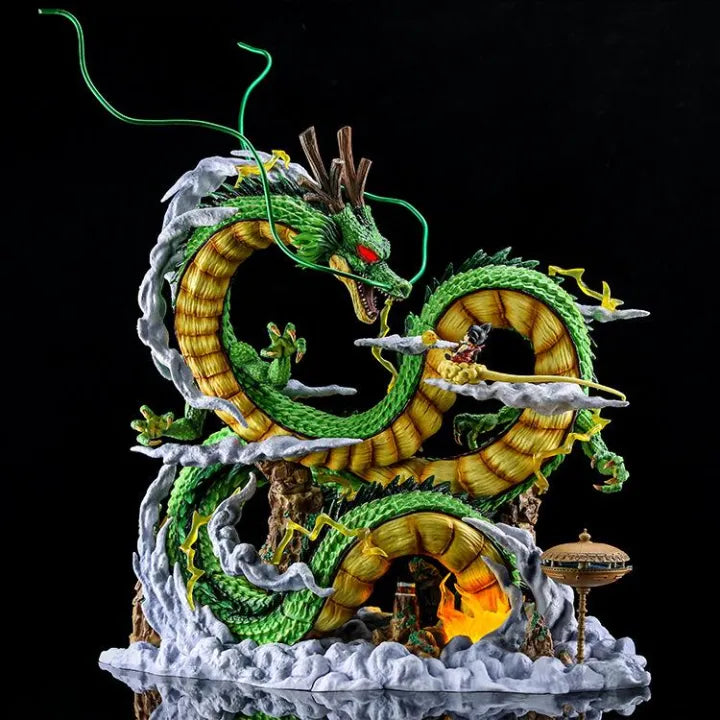 Dragon Ball Z Shenron with Kid Goku Premium Figure with Lights | 53 cm | Anime Collectible - Senzo.in