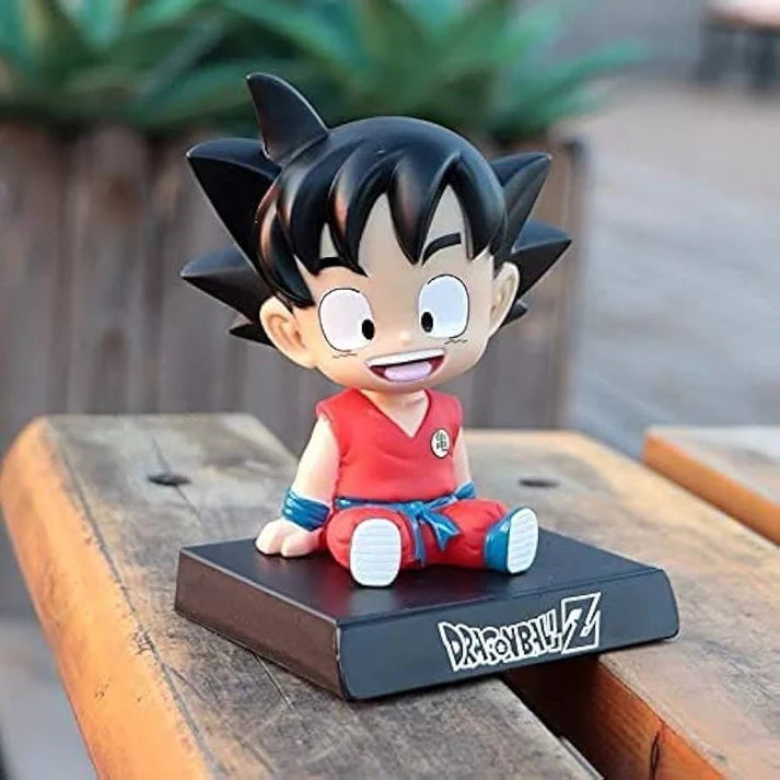 DBZ Goku Bobblehead with Mobile Holder (14.5 cm) | Car & Desk Anime Accessory - Senzo.in
