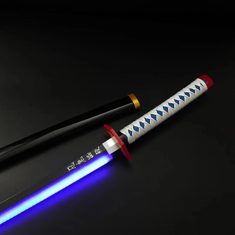 Tomioka Giyuu Blue LED Katana | Demon Slayer Glowing Sword | Premium Anime Replica - Senzo.in