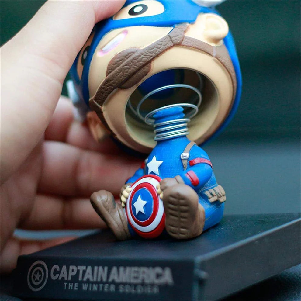 Marvel Baby Captain America (Winter Soldier) Bobblehead | 13 cm Cute Collectible Figure - Senzo.in