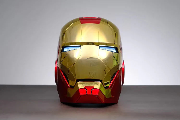 Iron Man Voice-Controlled Helmet | Touch Sensor | Sound & LED Lights | Adjustable Fit Cosplay Mask - Senzo.in