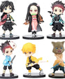 Demon Slayer 6-Character Action Figure Set (8cm) - Senzo.in
