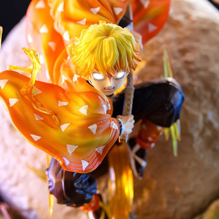 Demon Slayer Zenitsu Agatsuma Action Figure with Lights & Interchangeable Heads (51cm) - Senzo.in
