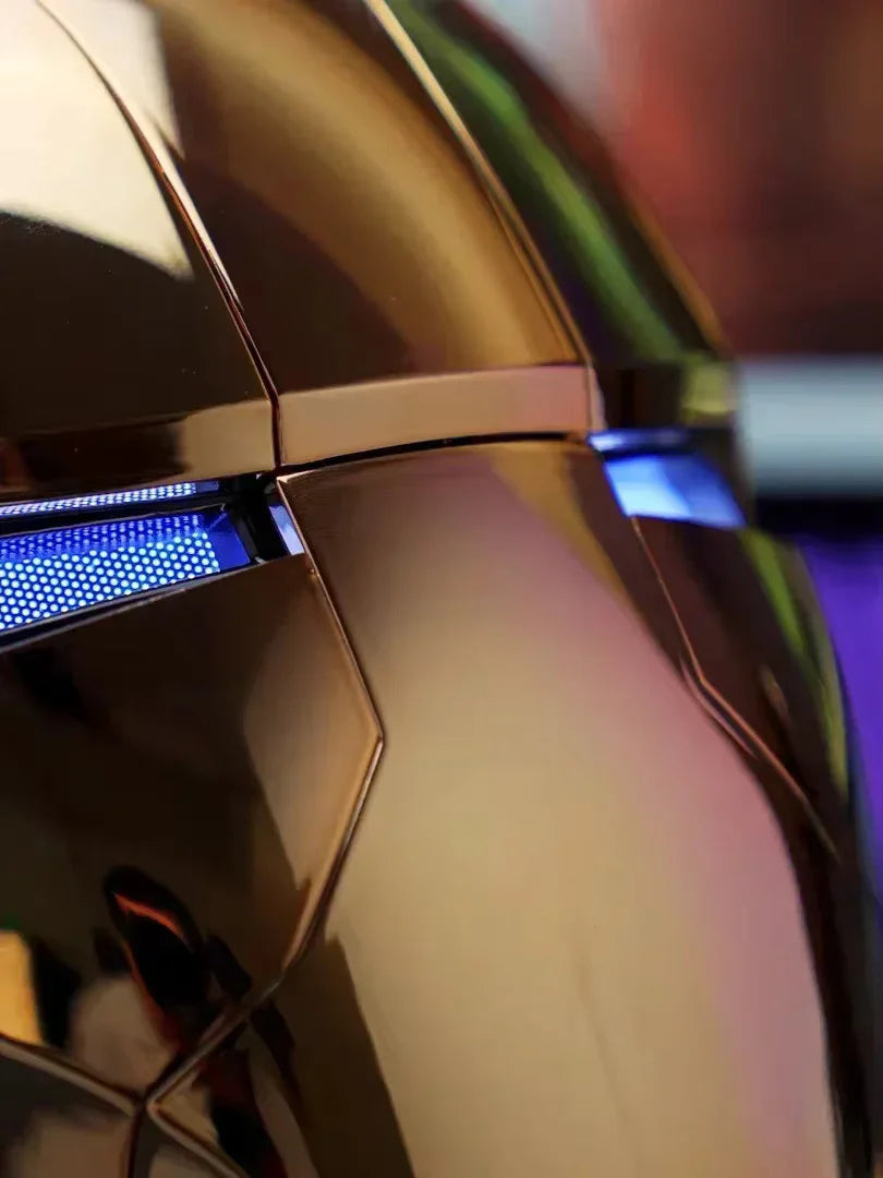 Iron Man Voice-Controlled Helmet | Touch Sensor | Sound & LED Lights | Adjustable Fit Cosplay Mask - Senzo.in