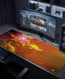 Senzo Tanjiro Fiery Blaze Desk Mat | Flame Breathing Gaming Pad - Senzo.in
