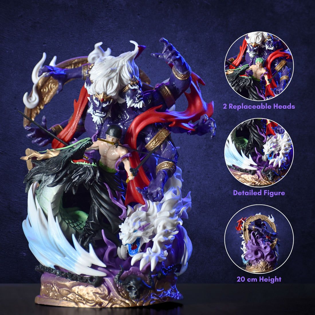 Roronoa Zoro Demon Dragon God Asura Action Figure (20 CM | PVC) - Senzo.in
