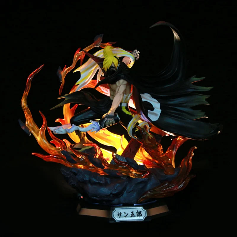 Sanji GK Wano Country Black Foot Hitomi Action Figure – Light Emitting Double Head (PVC) - Senzo.in