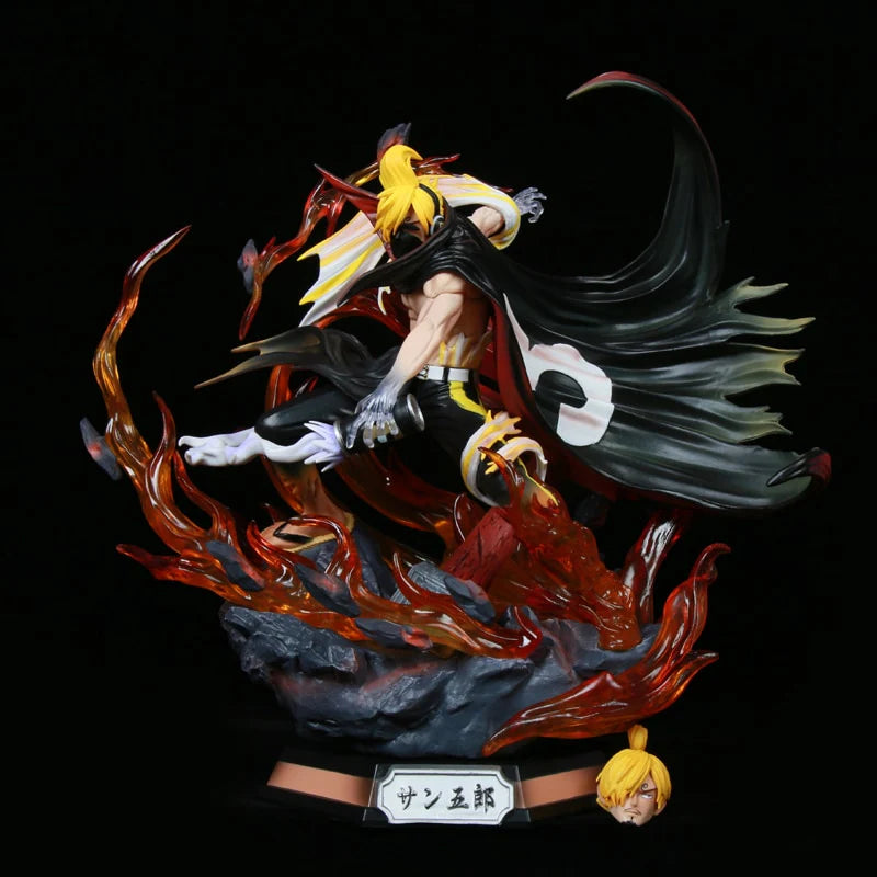 Sanji GK Wano Country Black Foot Hitomi Action Figure – Light Emitting Double Head (PVC) - Senzo.in