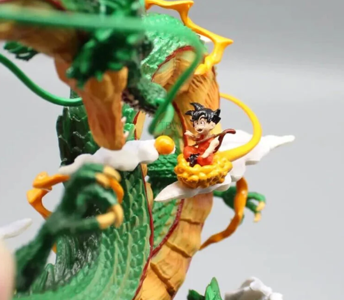 Shenron Dragon with Kid Goku Figure (25 cm) | Dragon Ball Z Premium Collectible - Senzo.in