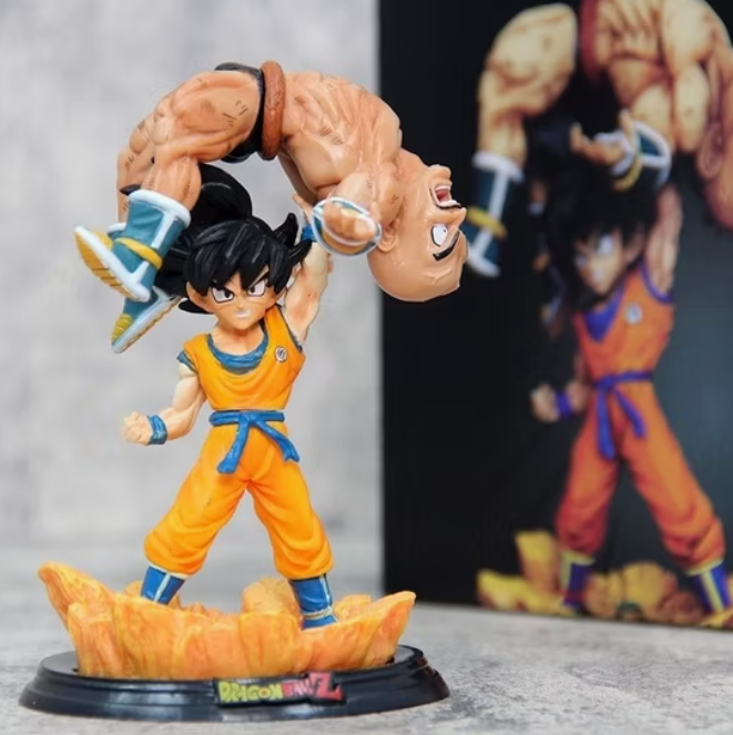 Dragon Ball Z Goku vs Nappa GK Action Figure (12 cm) | Battle Scene PVC Collectible - Senzo.in